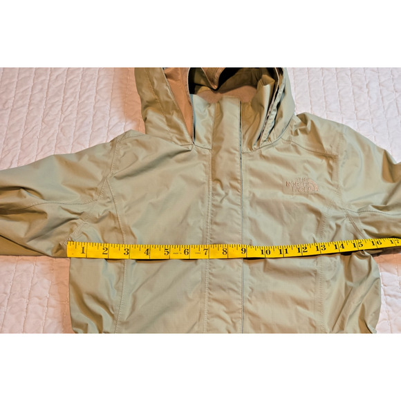 The North Face HyVent Tan Hooded Rain Jacket Full Zip XS Waterproof Jacket - Picture 4 of 16